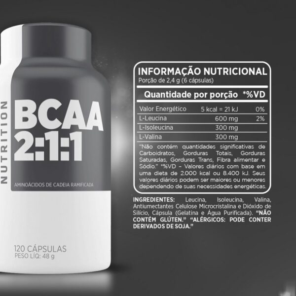 BCAA 2:1:1 (120 CAPS) - Imagem 4